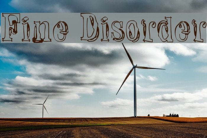 Fine Disorder Font examples