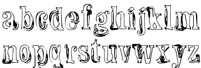Fine Disorder Font LOWERCASE