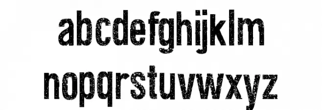 Fine Eroded Font LOWERCASE