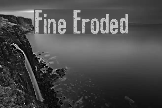 Fine Eroded Font examples