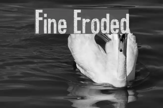 Fine Eroded Font examples