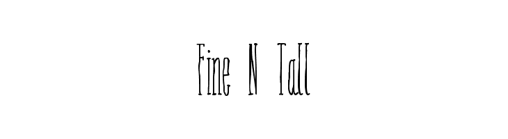 Fine N Tall  フリーフォントのダウンロード