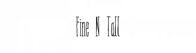 Fine N Tall  免费字体下载