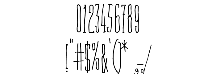 Fine N Tall Font OTHER CHARS