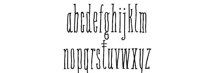 Fine N Tall Font LOWERCASE