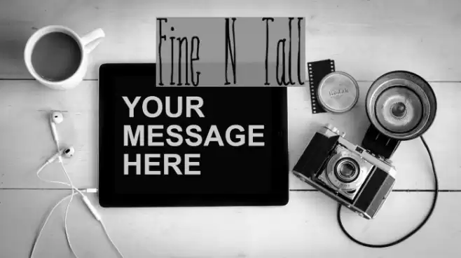 Fine N Tall Font examples