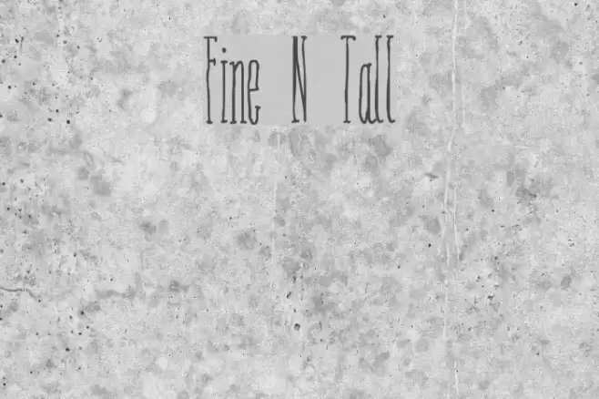 Fine N Tall Font examples