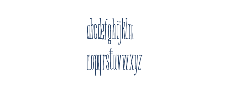 Fine N Tall Lowercase