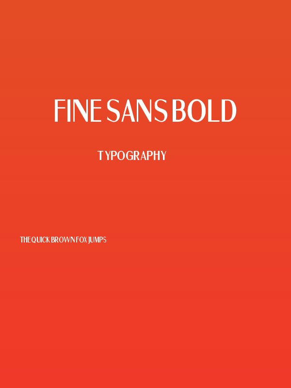 Fine Sans Bold Poster