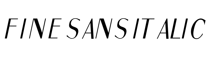 Fine Sans Italic Font