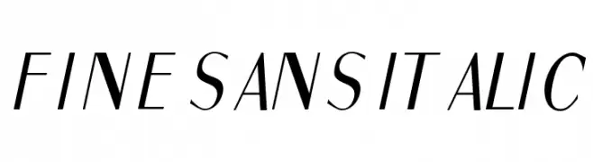 Fine Sans Italic  لخطوط تنزيل