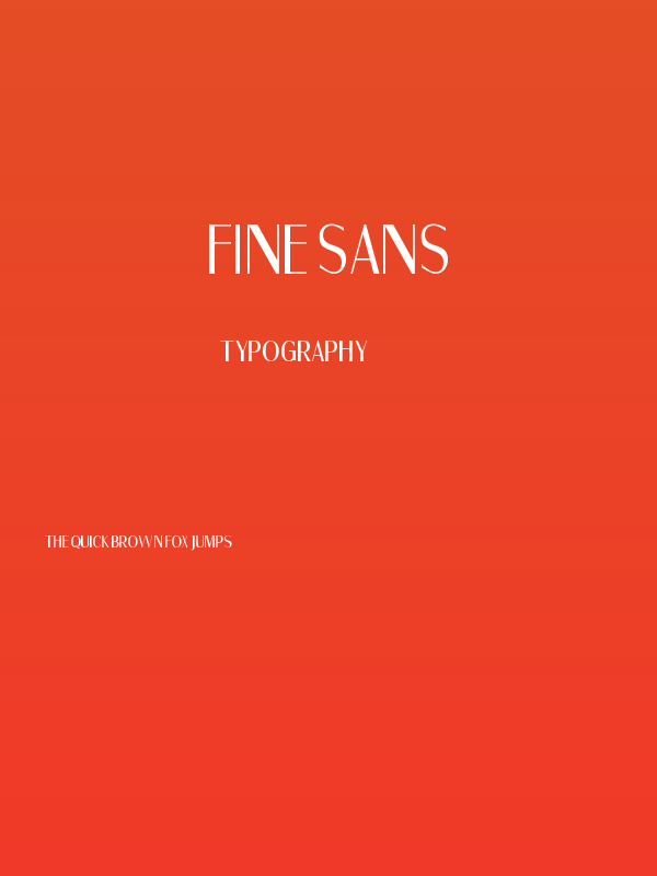 Fine Sans Poster