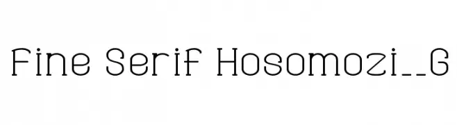 Fine Serif Hosomozi__G  Fuentes Gratis Descargar