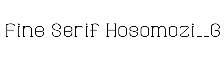 Fine Serif Hosomozi__G  font caratteri gratis
