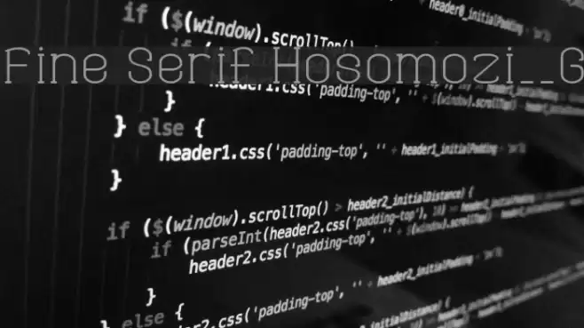 Fine Serif Hosomozi__G フォント examples