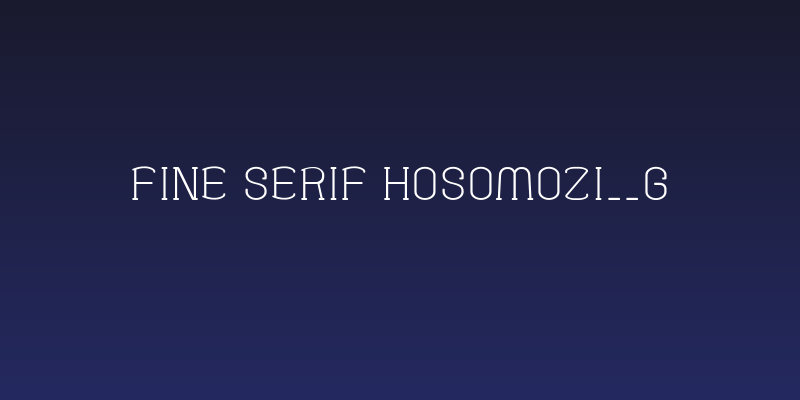 Fine Serif Hosomozi__G Social Header