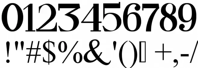 Fine Serif Font OTHER CHARS