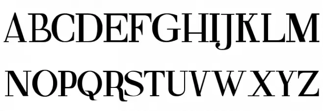 Fine Serif Schriftart Groß