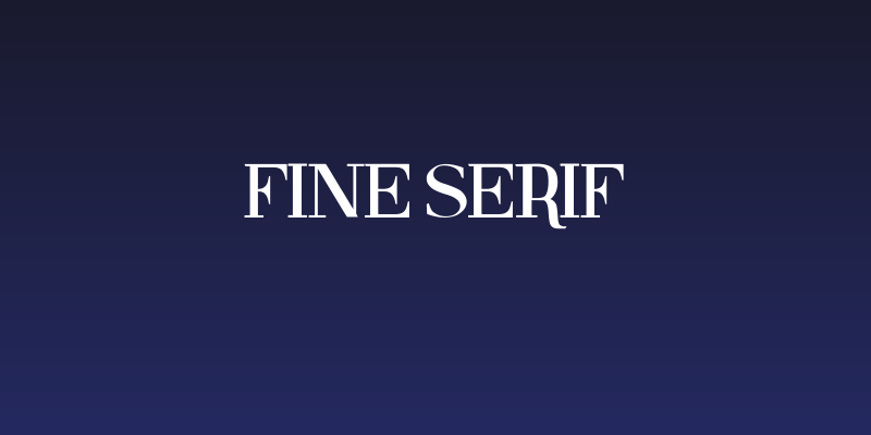 Fine Serif Social Header