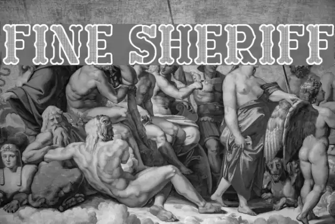 Fine Sheriff Шрифта examples