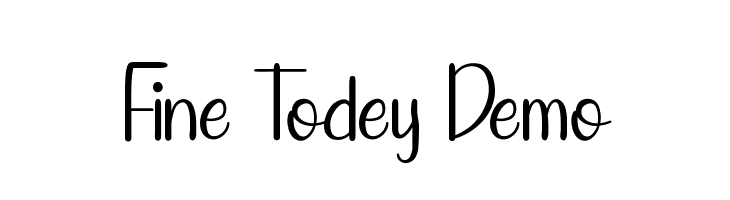 Fine Todey Demo  नि: शुल्क फ़ॉन्ट्स डाउनलोड