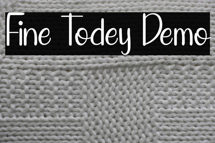 Fine Todey Demo Example 1