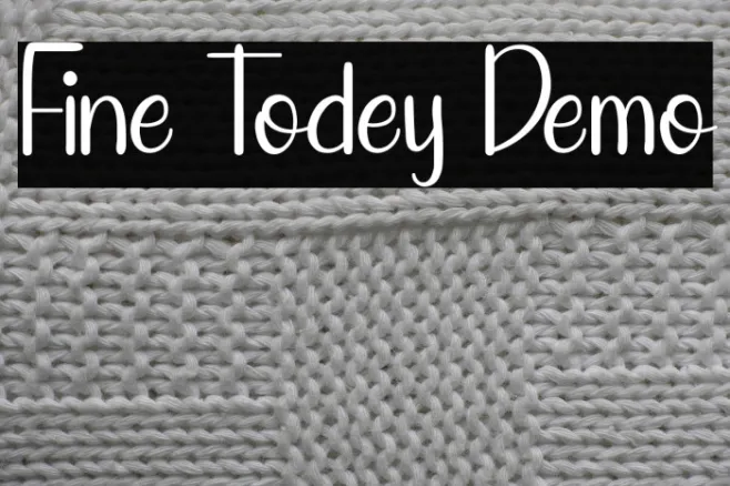 Fine Todey Demo Example 1