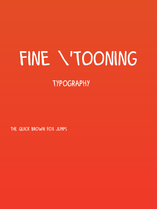 Fine 'Tooning Poster