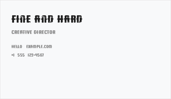 Fine and Hard Business Card