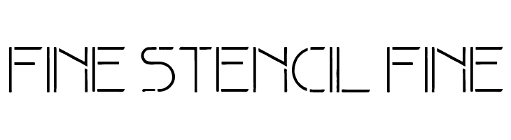 Fine stencil fine  Frei Schriftart Herunterladen
