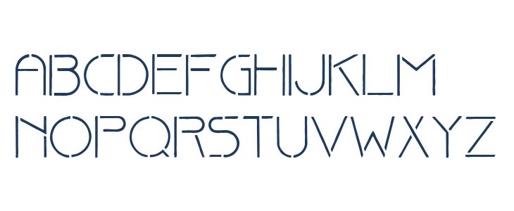 Fine stencil fine Lowercase