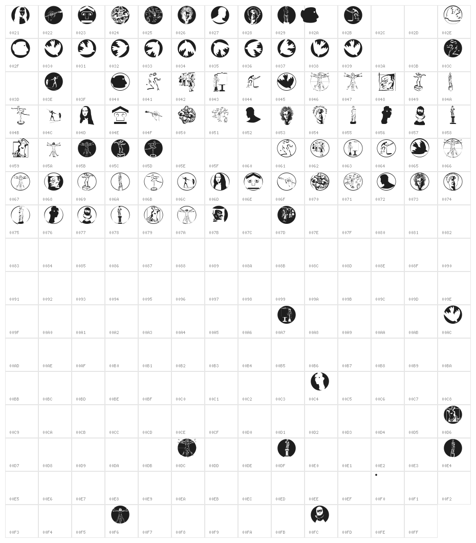 FineArts Character Map