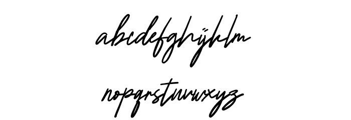 FineSignature Font LOWERCASE