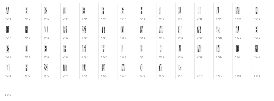 FineThings Character Map