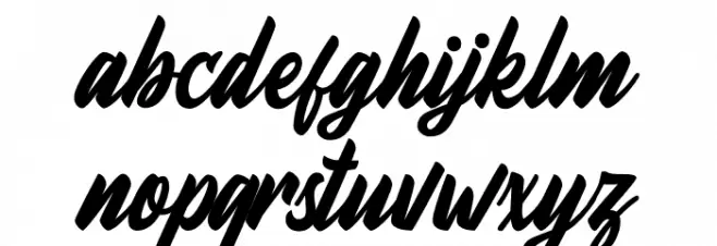 Fineberg Demo Schriftart Kleinbuchstaben