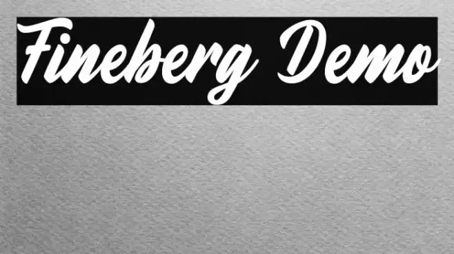 Fineberg Demo Font examples
