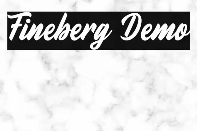Fineberg Demo Font examples