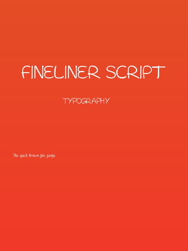 Fineliner Script Poster