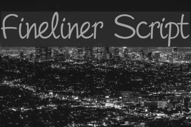 Fineliner Script Font examples