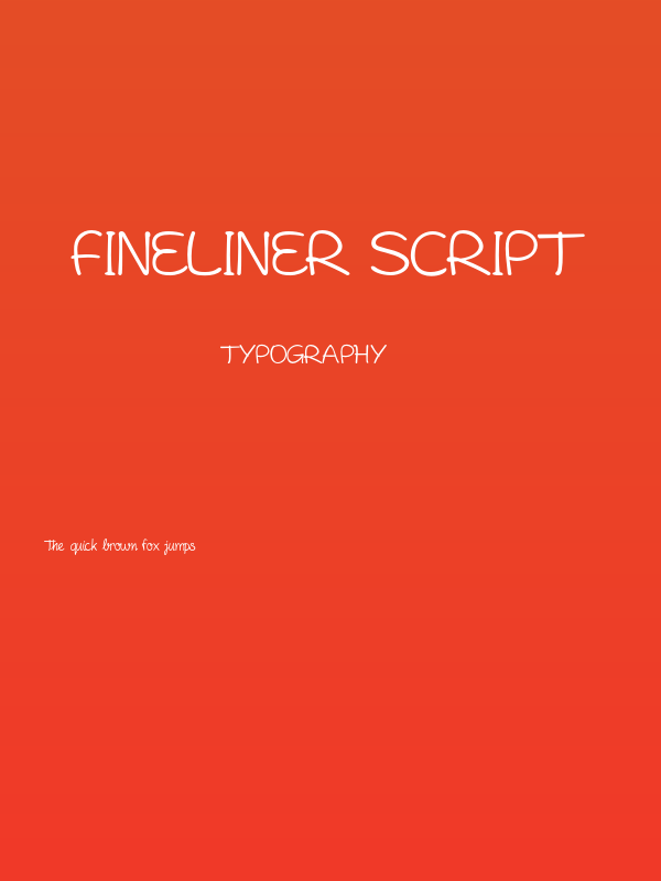 Fineliner Script Poster