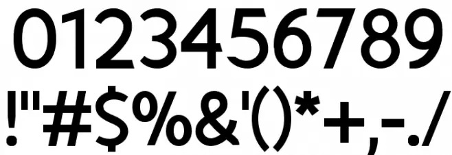 Fineness Bold Font OTHER CHARS