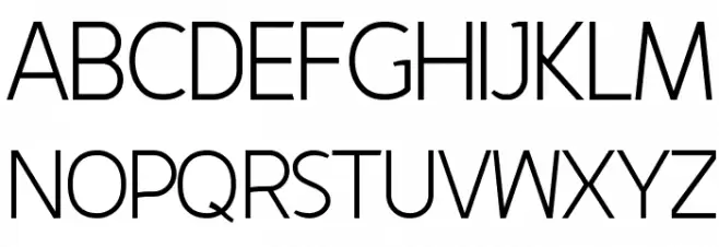 Fineness Light Caratteri MAIUSCOLE