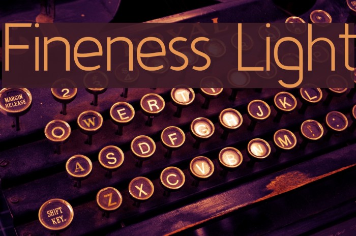 Fineness Light Font examples