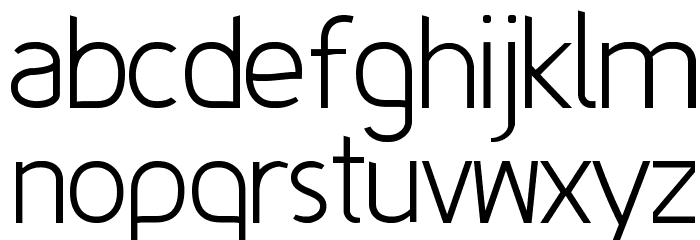 Fineness Light Font LOWERCASE