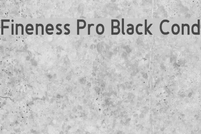 Fineness Pro Black Cond Font examples