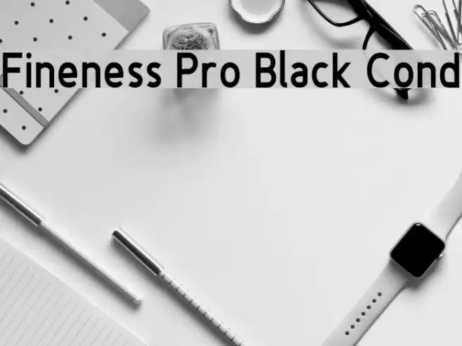 Fineness Pro Black Cond Font examples
