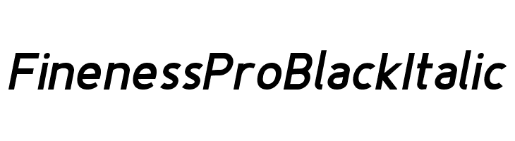 Fineness Pro Black Italic Font