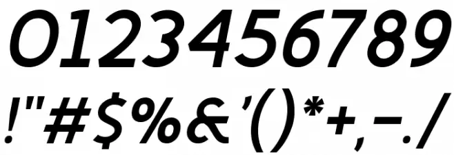 Fineness Pro Black Italic Font OTHER CHARS