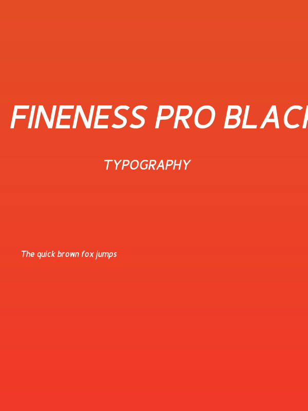 Fineness Pro Black Italic Poster