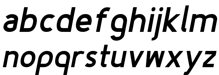 Fineness Pro Black Italic Font LOWERCASE